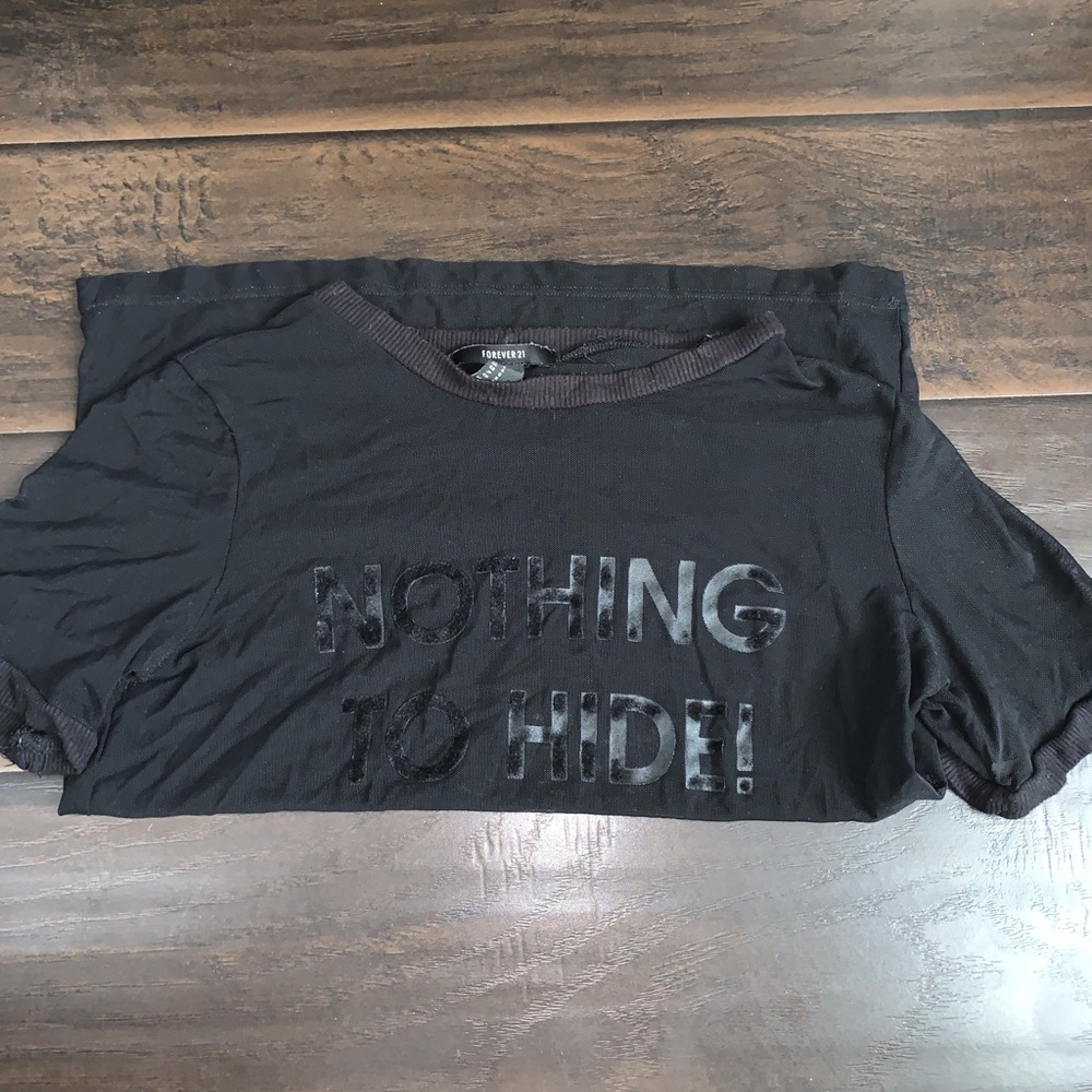 Black Mesh T shirt